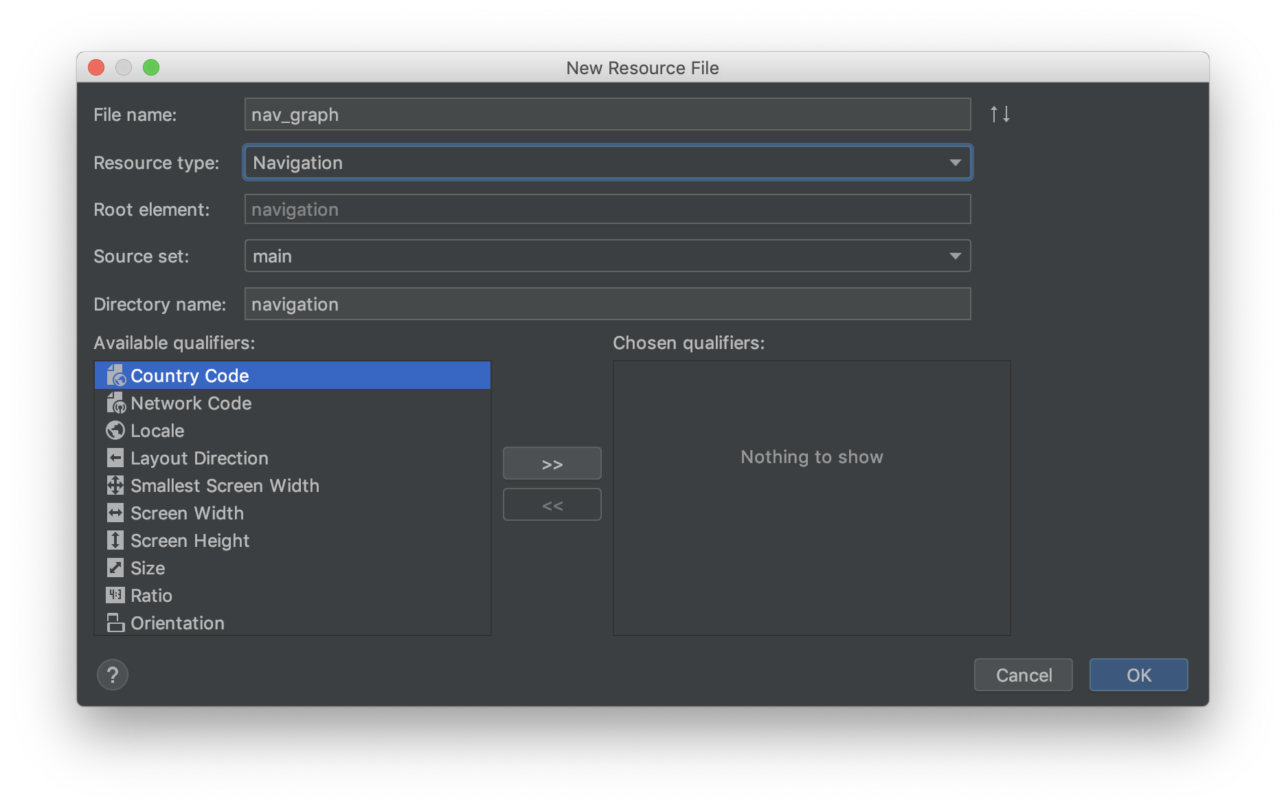 Create Navigation Graph